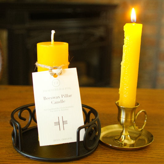 100% Beeswax 5-inch Pillar Candle