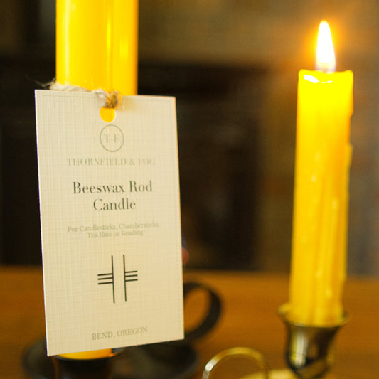 Beeswax Rod Candle — Tall Taper for Candlesticks