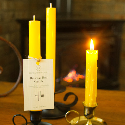Beeswax Rod Candle — Tall Taper for Candlesticks