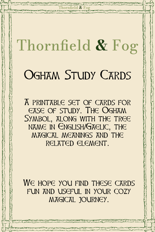 Ogham Study Cards