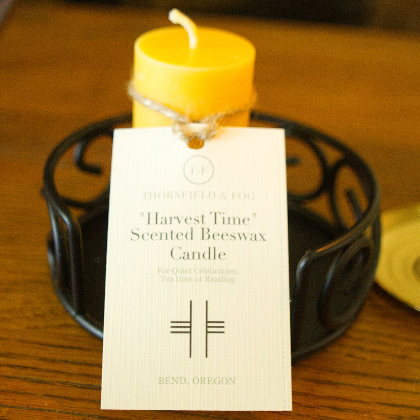 Harvestime - Scented Beeswax Pillar (Rose, Lemon Verbena & Honey Tonka)