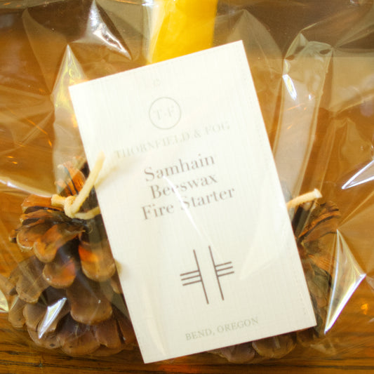 Samhain - Scented Pinecone Firestarter (Cedar, Benzoin, Patchouli & Sandalwood) Set of 2